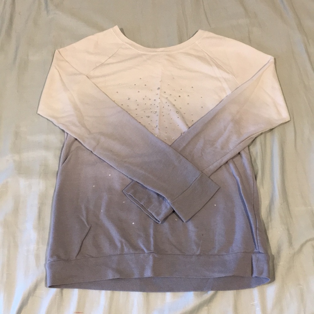 Beautiful Gradient Sweater with Gemstones